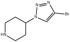 4-Bromo-1-(piperidin-4-yl)-1H-1,2,3-triazole Struktur