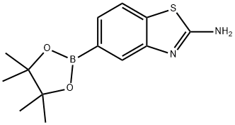 5-(tetramethyl-1,3,2-dioxaborolan-2-yl)-1,3-benzothiazol-2-amine Struktur