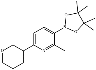 2-methyl-6-(tetrahydro-2H-pyran-3-yl)-3-(4,4,5,5-tetramethyl-1,3,2-dioxaborolan-2-yl)pyridine|
