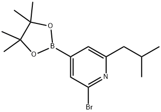 2-Bromo-6-(iso-butyl)pyridine-4-boronic acid pinacol ester Structure