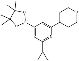 2-cyclopropyl-6-(tetrahydro-2H-pyran-4-yl)-4-(4,4,5,5-tetramethyl-1,3,2-dioxaborolan-2-yl)pyridine|