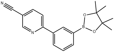 3-(5-Cyanopyridin-2-yl)phenylboronic acid pinacol ester Struktur