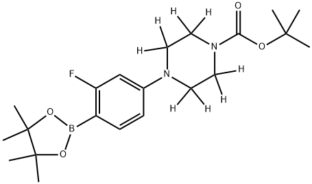 tert-butyl 4-(3-fluoro-4-(4,4,5,5-tetramethyl-1,3,2-dioxaborolan-2-yl)phenyl)piperazine-1-carboxylate-2,2,3,3,5,5,6,6-d8|