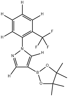 4-(4,4,5,5-tetramethyl-1,3,2-dioxaborolan-2-yl)-1-(2-(trifluoromethyl)phenyl-3,4,5,6-d4)-1H-pyrazole-3,5-d2|