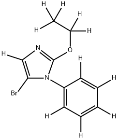 5-bromo-2-(ethoxy-d5)-1-(phenyl-d5)-1H-imidazole-4-d Structure