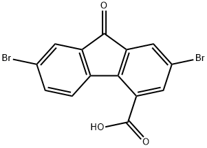 9H-Fluorene-4-carboxylic acid, 2,7-dibromo-9-oxo|9H-芴-4-羧酸,2,7-二溴-9-氧代