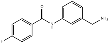 N-[3-(aminomethyl)phenyl]-4-fluorobenzamide Struktur