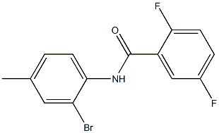 N-(2-溴-4-甲基苯基)-2,5-二氟苯甲酰胺, , 结构式