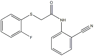 N-(2-cyanophenyl)-2-[(2-fluorophenyl)sulfanyl]acetamide Structure