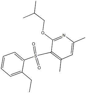 2-ethylphenyl 2-isobutoxy-4,6-dimethyl-3-pyridinyl sulfone Struktur