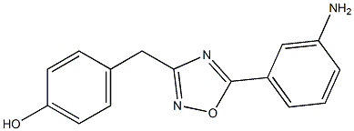 4-{[5-(3-aminophenyl)-1,2,4-oxadiazol-3-yl]methyl}phenol Struktur