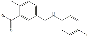 4-fluoro-N-[1-(4-methyl-3-nitrophenyl)ethyl]aniline Struktur