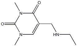 5-[(ethylamino)methyl]-1,3-dimethyl-1,2,3,4-tetrahydropyrimidine-2,4-dione Struktur