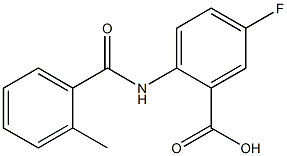 5-fluoro-2-[(2-methylbenzene)amido]benzoic acid Struktur