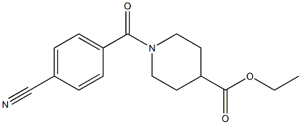 ethyl 1-[(4-cyanophenyl)carbonyl]piperidine-4-carboxylate Struktur