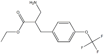 ethyl 3-amino-2-{[4-(trifluoromethoxy)phenyl]methyl}propanoate Struktur