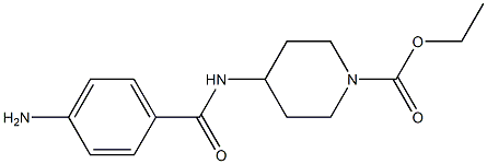 ethyl 4-[(4-aminobenzoyl)amino]piperidine-1-carboxylate Struktur
