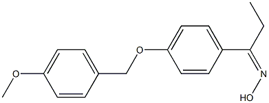 N-(1-{4-[(4-methoxyphenyl)methoxy]phenyl}propylidene)hydroxylamine Struktur