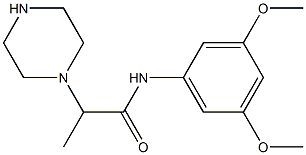 N-(3,5-dimethoxyphenyl)-2-(piperazin-1-yl)propanamide Structure