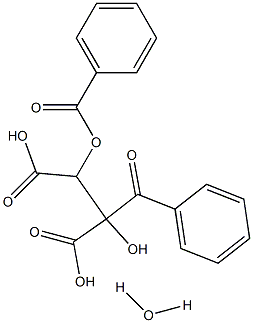 D-(-)-dibenzoyltartaric acid (monohydrate) Struktur