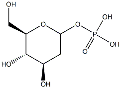 2-deoxy-arabino-hexopyranosyl phosphate Struktur