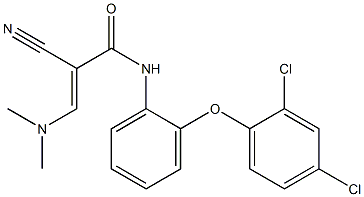 N1-[2-(2,4-dichlorophenoxy)phenyl]-2-cyano-3-(dimethylamino)acrylamide Struktur