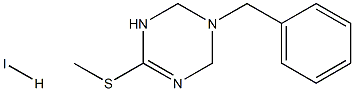 3-benzyl-6-(methylthio)-1,2,3,4-tetrahydro-1,3,5-triazine hydroiodide Struktur
