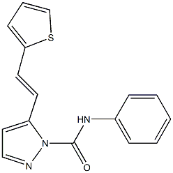 N1-phenyl-5-[2-(2-thienyl)vinyl]-1H-pyrazole-1-carboxamide Struktur