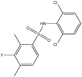 N1-(2,6-dichlorophenyl)-3-fluoro-2,4-dimethylbenzene-1-sulfonamide Struktur