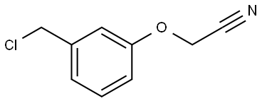 2-[3-(chloromethyl)phenoxy]acetonitrile Struktur