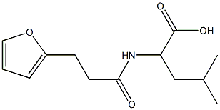 2-[3-(furan-2-yl)propanamido]-4-methylpentanoic acid Structure