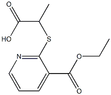 2-{[3-(ethoxycarbonyl)pyridin-2-yl]thio}propanoic acid Struktur