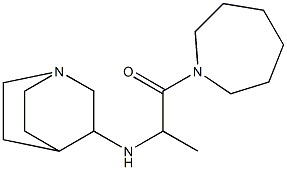 2-{1-azabicyclo[2.2.2]octan-3-ylamino}-1-(azepan-1-yl)propan-1-one Struktur