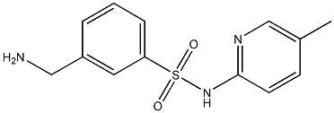 3-(aminomethyl)-N-(5-methylpyridin-2-yl)benzene-1-sulfonamide Struktur