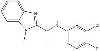 3-chloro-4-fluoro-N-[1-(1-methyl-1H-1,3-benzodiazol-2-yl)ethyl]aniline