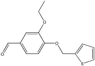 3-ethoxy-4-(thiophen-2-ylmethoxy)benzaldehyde Struktur