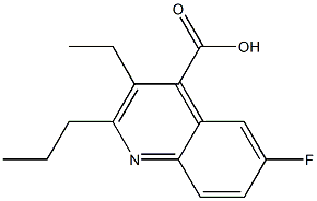 3-ethyl-6-fluoro-2-propylquinoline-4-carboxylic acid Struktur