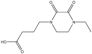 4-(4-ethyl-2,3-dioxopiperazin-1-yl)butanoic acid Struktur