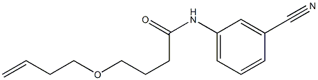 4-(but-3-en-1-yloxy)-N-(3-cyanophenyl)butanamide Structure