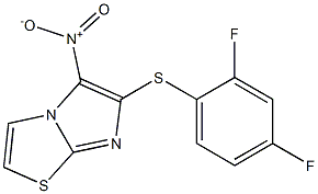 6-[(2,4-difluorophenyl)thio]-5-nitroimidazo[2,1-b][1,3]thiazole Structure
