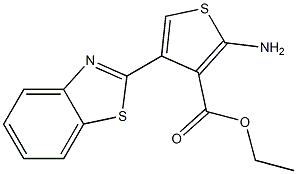 ethyl 2-amino-4-(1,3-benzothiazol-2-yl)thiophene-3-carboxylate Struktur