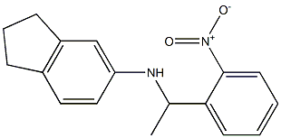 N-[1-(2-nitrophenyl)ethyl]-2,3-dihydro-1H-inden-5-amine Structure