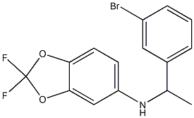 N-[1-(3-bromophenyl)ethyl]-2,2-difluoro-2H-1,3-benzodioxol-5-amine Structure