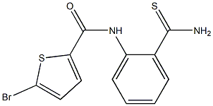 N-[2-(aminocarbonothioyl)phenyl]-5-bromothiophene-2-carboxamide Struktur