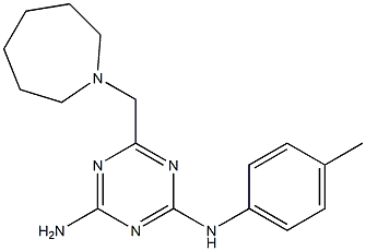 N-[4-amino-6-(1-azepanylmethyl)-1,3,5-triazin-2-yl]-N-(4-methylphenyl)amine Struktur