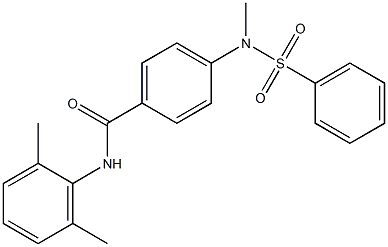 N-(2,6-dimethylphenyl)-4-[methyl(phenylsulfonyl)amino]benzamide Struktur