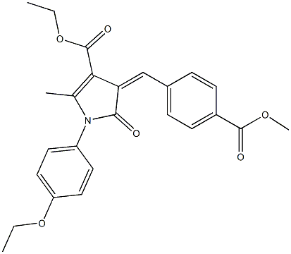 ethyl 1-(4-ethoxyphenyl)-4-[4-(methoxycarbonyl)benzylidene]-2-methyl-5-oxo-4,5-dihydro-1H-pyrrole-3-carboxylate Structure