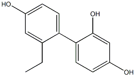 2'-Ethyl-1,1'-biphenyl-2,4,4'-triol Struktur