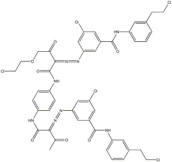 3,3'-[2-[(2-Chloroethyl)oxy]-1,4-phenylenebis[iminocarbonyl(acetylmethylene)azo]]bis[N-[3-(2-chloroethyl)phenyl]-5-chlorobenzamide]