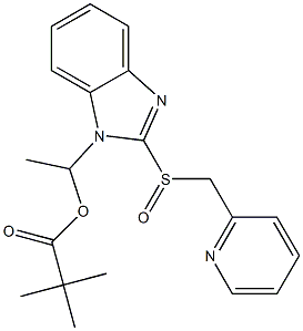 1-(1-Pivaloyloxyethyl)-2-[(2-pyridinyl)methylsulfinyl]-1H-benzimidazole Structure